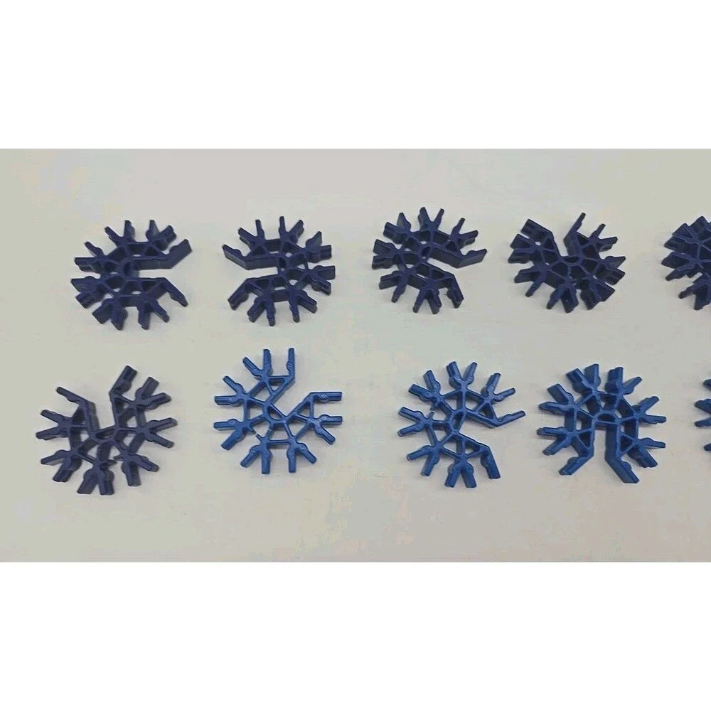 K'nex Loopin Lightning Coaster Parts Lot of 13 Blue & Dark Blue 7-Way Connectors